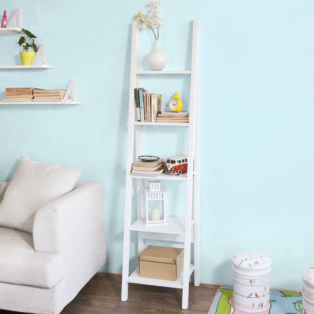 Haotian modern deals ladder bookcase