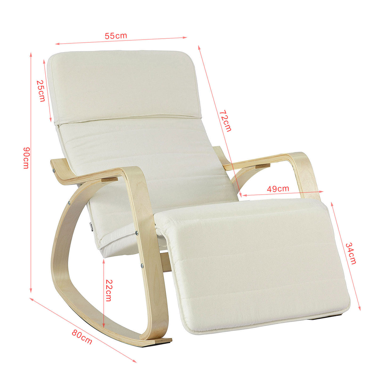 Haotian Rocking Chair Recliner with Footrest FST16 W haotiangroup