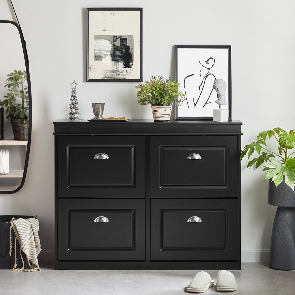 Haotian Flip Drawers Shoe Cabinet, FSR79-SCH– haotiangroup