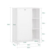 1 Hamper and 3 Shelves Laundry Cabinet Laundry Chest, BZR105-W