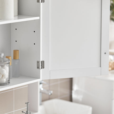 White Wall Mounted Single Door Bathroom Cabinet,BZR19-W