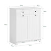 2 Drawers 2 Doors Laundry Cabinet Laundry Chest, BZR33-W