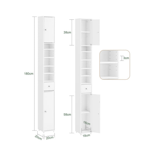 Bathroom Cabinet Bathroom Tall Cabinet, BZR34-W