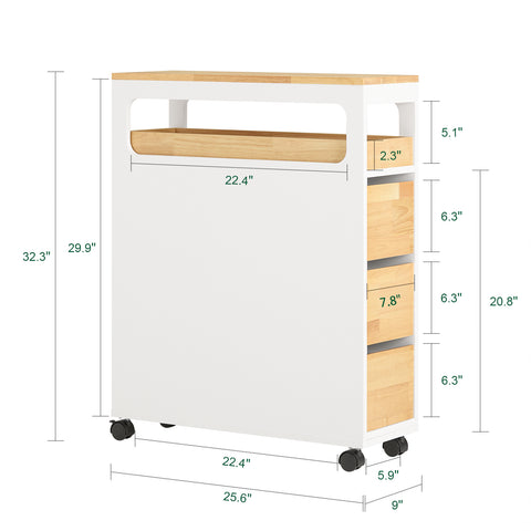 Bathroom Toilet Paper Roll Holder, Narrow Bathroom Cabinet, BZR54-WN