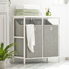 2 Hampers Laundry Cabinet Laundry Chest, BZR57-W