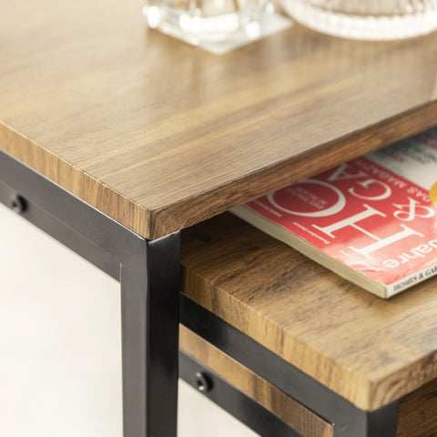 Nesting Tables Set of 3 Coffee Tables Living Room Stacking Side Tables, FBT102-F