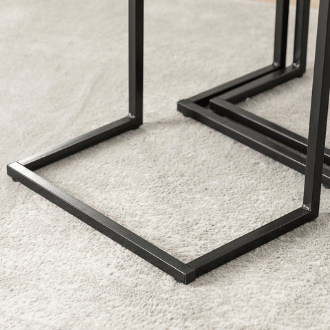 Nesting Tables Set of 3 Coffee Tables Living Room Stacking Side Tables, FBT102-F