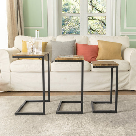 Nesting Tables Set of 3 Coffee Tables Living Room Stacking Side Tables, FBT102-F