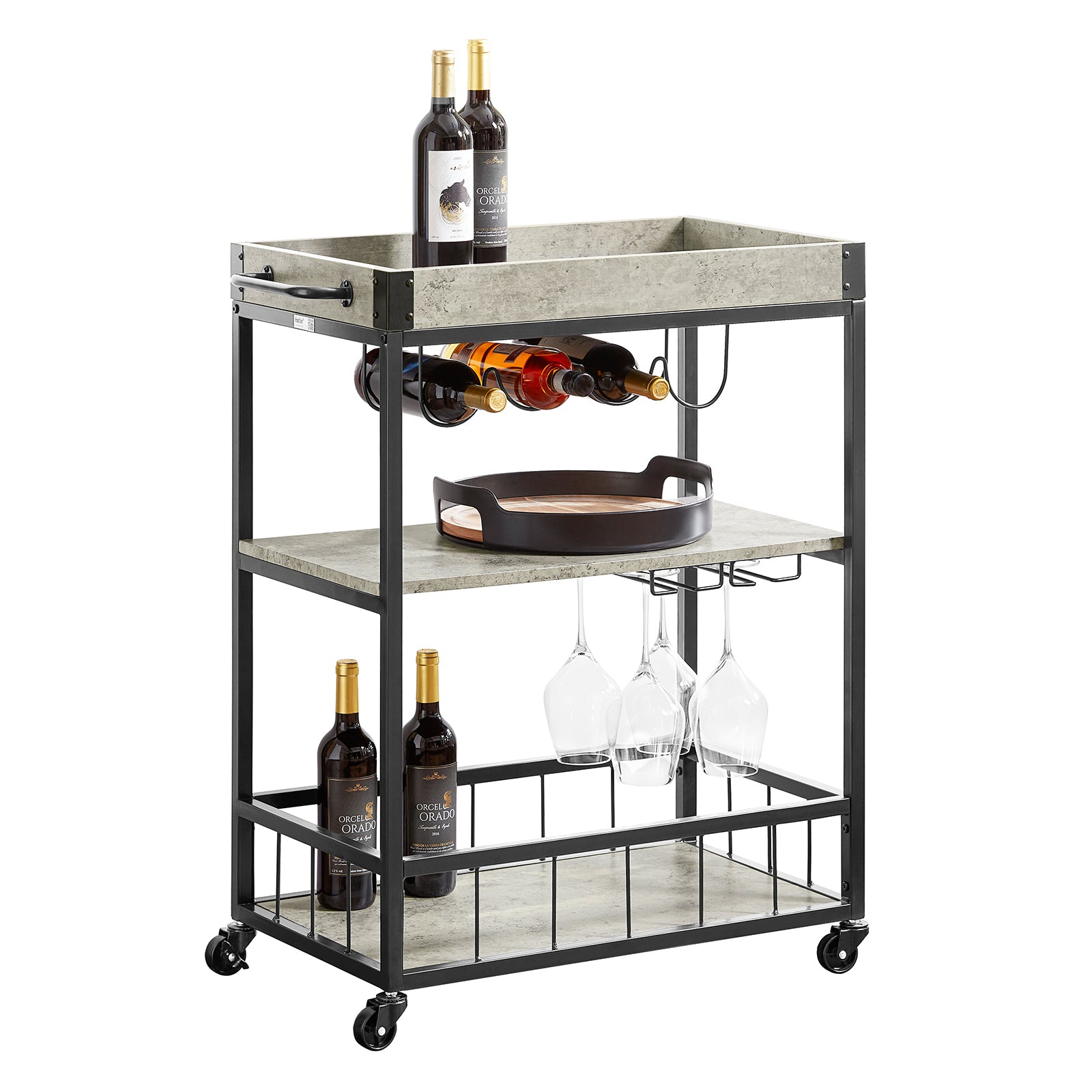 TEO, new professional kitchen/horeca trolley with 3 adjustable shelves