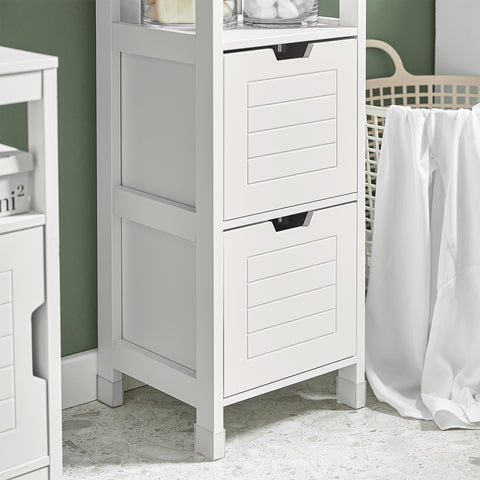 Tall Bathroom Storage Cabinet with Shelves, FRG126-W