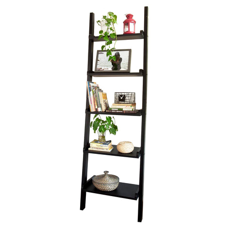 5-tier Ladder BookcaseStorage Shelf, FRG17-SCH