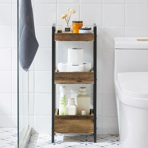 3 Tiers Bathroom Shelf Storage Display Shelf Rack Organizer Shelving Unit, FRG226-WN