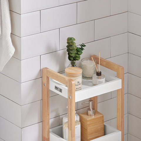 3 Tiers Bathroom Shelf Storage Display Shelf Rack Organizer Shelving Unit, FRG226-WN