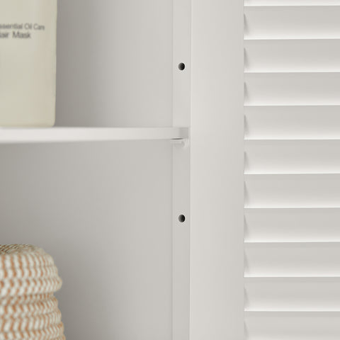 Under Sink Bathroom Storage Cabinet with Double Shutter Doors, FRG237-W