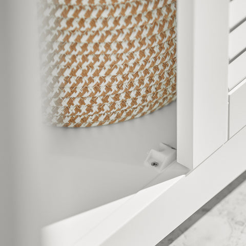 Under Sink Bathroom Storage Cabinet with Double Shutter Doors, FRG237-W