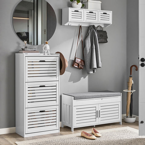 Lift-up Top & Cabinet Storage Bench, FSR102-W
