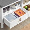 2 Slide-Drawers & Shelf Storage Bench, FSR106-W