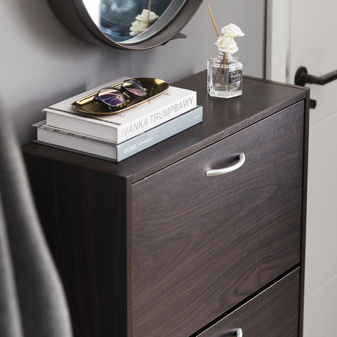 3 Flip-Drawers Shoe Cabinet, FSR110-BR
