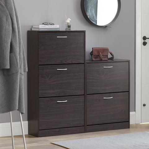3 Flip-Drawers Shoe Cabinet, FSR110-BR