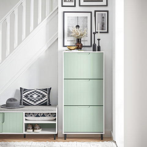 3 Flip-Drawer Shoe Cabinet, FSR157-GR