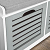 3 Drawers Gray Storage Bench, FSR23-HG