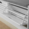 2 Flip-Drawers Shoe Bench, FSR62-W