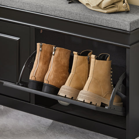 2 Flip-Drawers Shoe Bench, FSR64-SCH