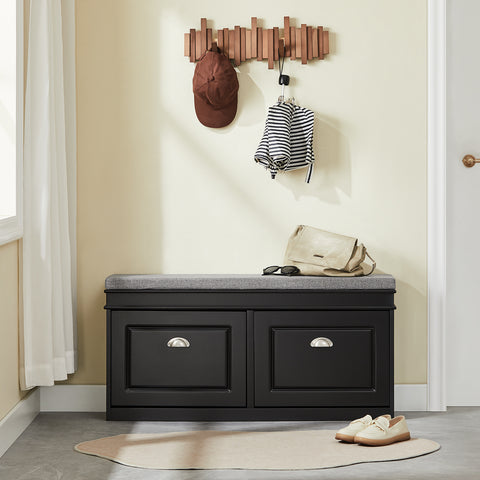 2 Flip-Drawers Shoe Bench, FSR64-SCH