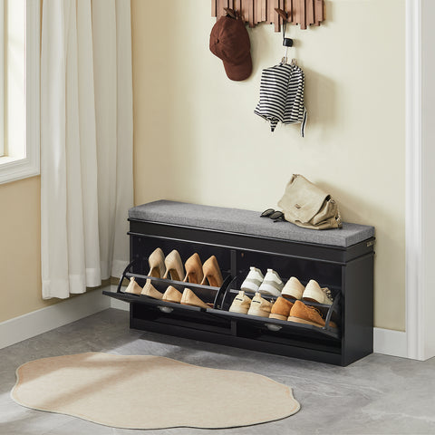 2 Flip-Drawers Shoe Bench, FSR64-SCH