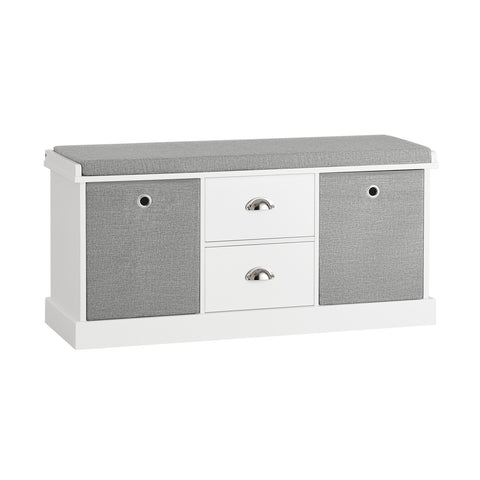 2 Baskets & 2 Slide-Drawers Storage Bench, FSR66-HG