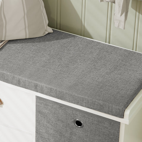 2 Baskets & 2 Slide-Drawers Storage Bench, FSR66-HG