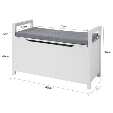 Lift-up Top Storage Bench with Chest, FSR76-W