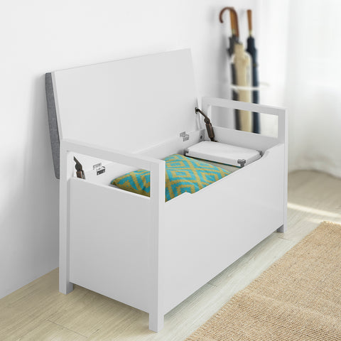 Lift-up Top Storage Bench with Chest, FSR76-W