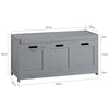 2 Cabinet-Doors & 1 Drawer Storage Bench, FSR80-SG