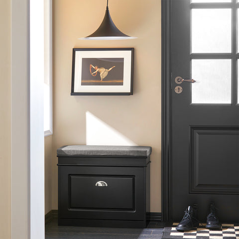 1 Flip-Drawer Shoe Bench, FSR82-K-SCH
