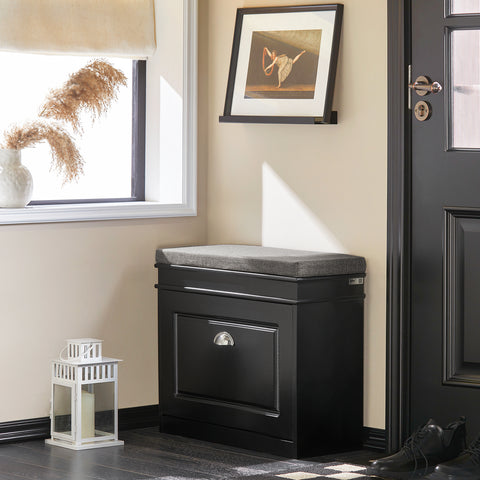 1 Flip-Drawer Shoe Bench, FSR82-K-SCH