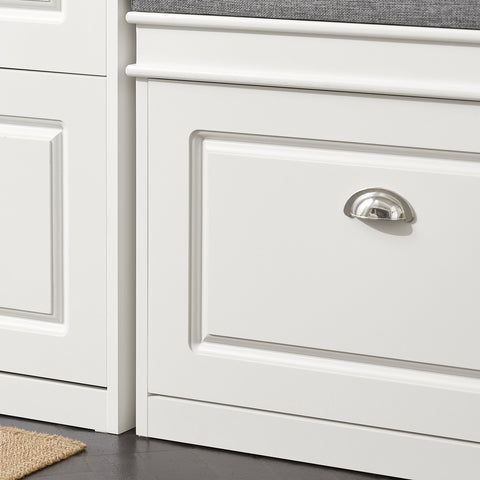 1 Flip-Drawer Shoe Bench, FSR82-K-W