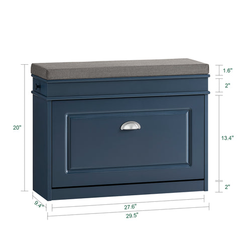 1 Flip-Drawer Shoe Bench, FSR82-L-B