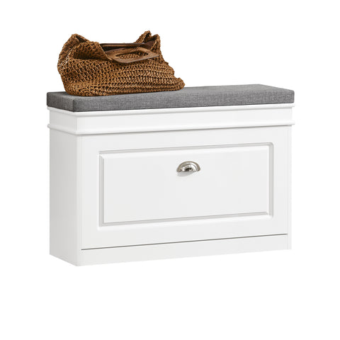 1 Flip-Drawer Shoe Bench, FSR82-L-W