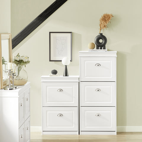 3 Flip-Drawer Shoe Cabinet, FSR94-W