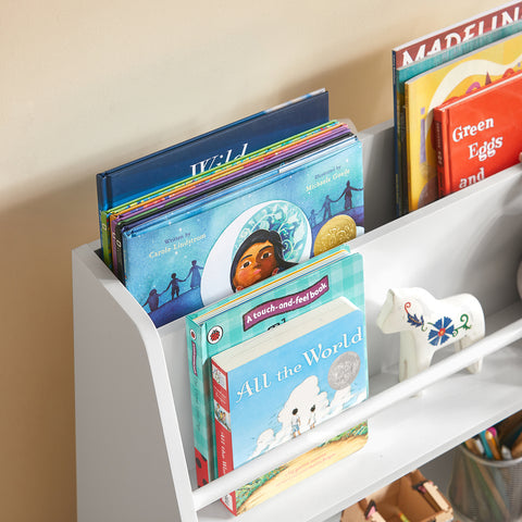 Children Bookcase with 3 Storage Baskets, KMB34-W
