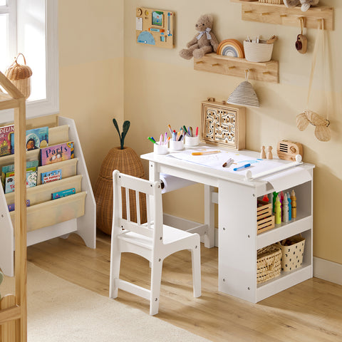 2 in 1 Kid's Table and Chair Set, KMB60-W