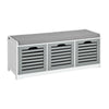 3 Drawers Gray Storage Bench, FSR23-HG