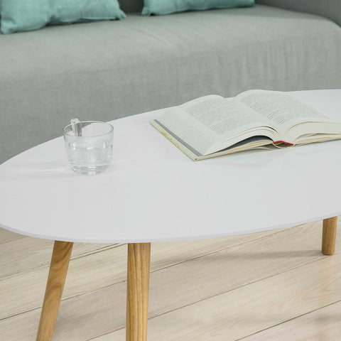Oval Coffee Table Living Room Table, FBT61-W