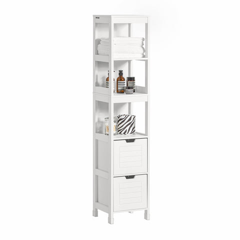 Tall Bathroom Storage Cabinet with Shelves, FRG126-W