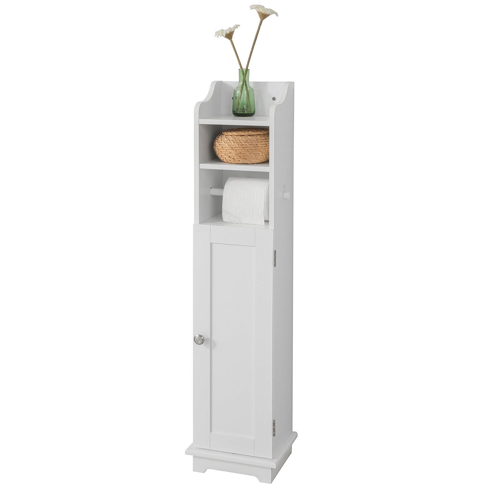 Haotian Free Standing Tall Bathroom Storage Cabinet, FRG236-W