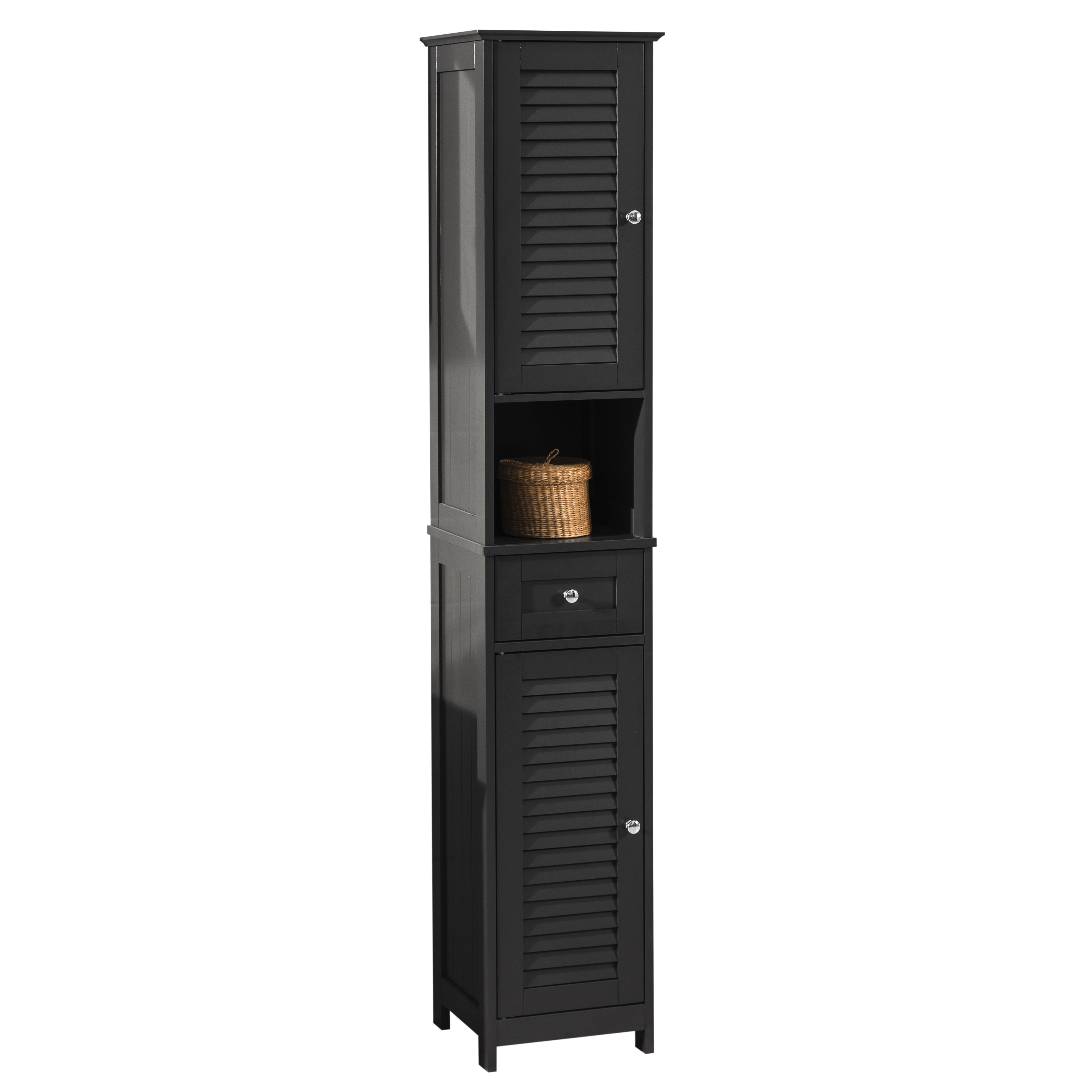 Haotian Free Standing Tall Bathroom Storage Cabinet, FRG236-W