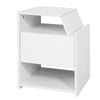 Nightstand Bedside Table with 1 Drawer, FRG261-W