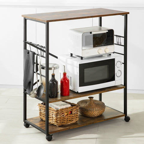 Kitchen Microwave Cart, 3-Tier Kitchen Utility Cart, FSB48-J02