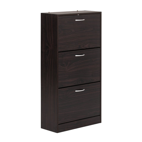 3 Flip-Drawers Shoe Cabinet, FSR110-BR
